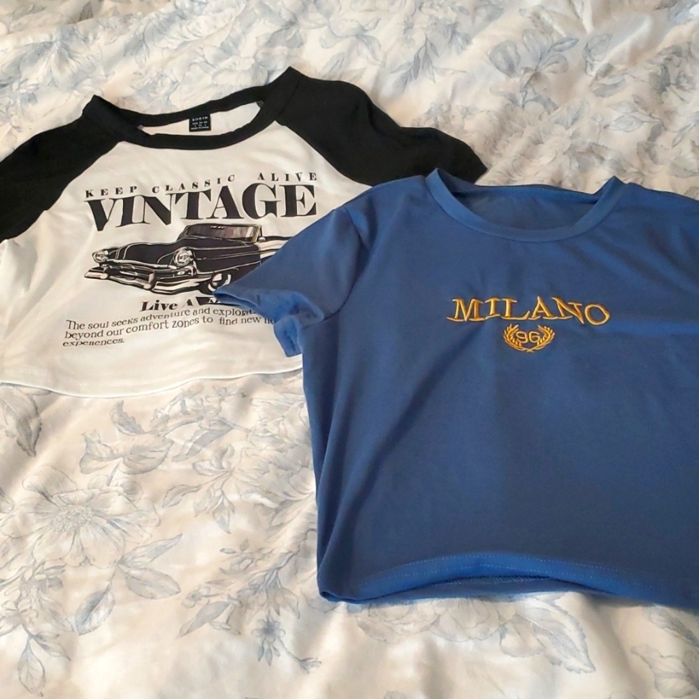 2 SHEIN crop tops S